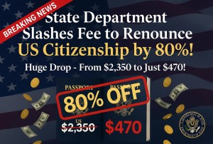 State Department slashes fee to renounce US citizenship by...