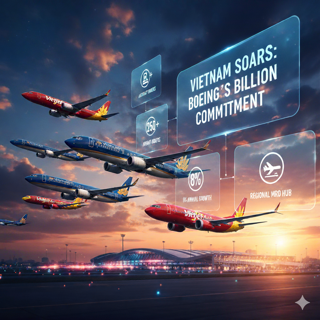 Boeing Pours Billions of Dollars into Vietnam with a 250-Aircraft Fleet Plan and Regional MRO Hub